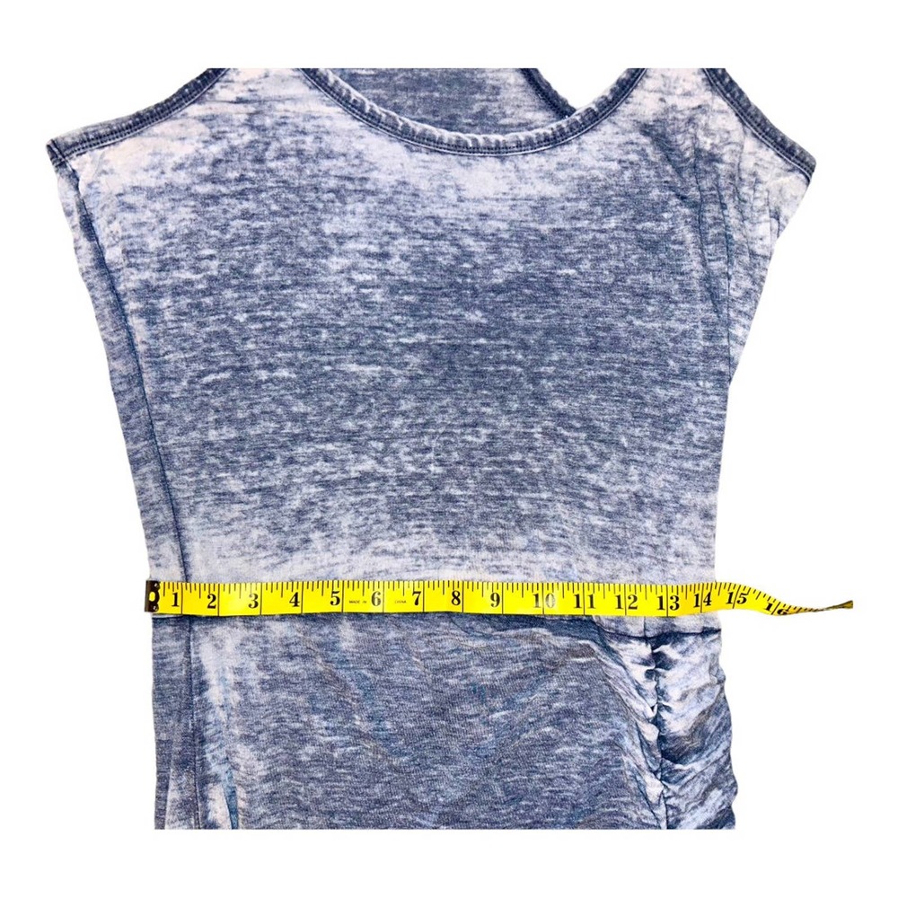 Express Blue Racerback Ruched Faded Tank Dress - Picture 4 of 8